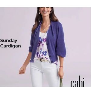 CAbi Sunday Cardigan in Purple Size Small